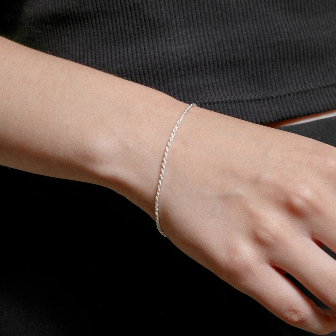 SS25 - Wolf Circus - Adele Bracelet | Sterling Silver - on model 2