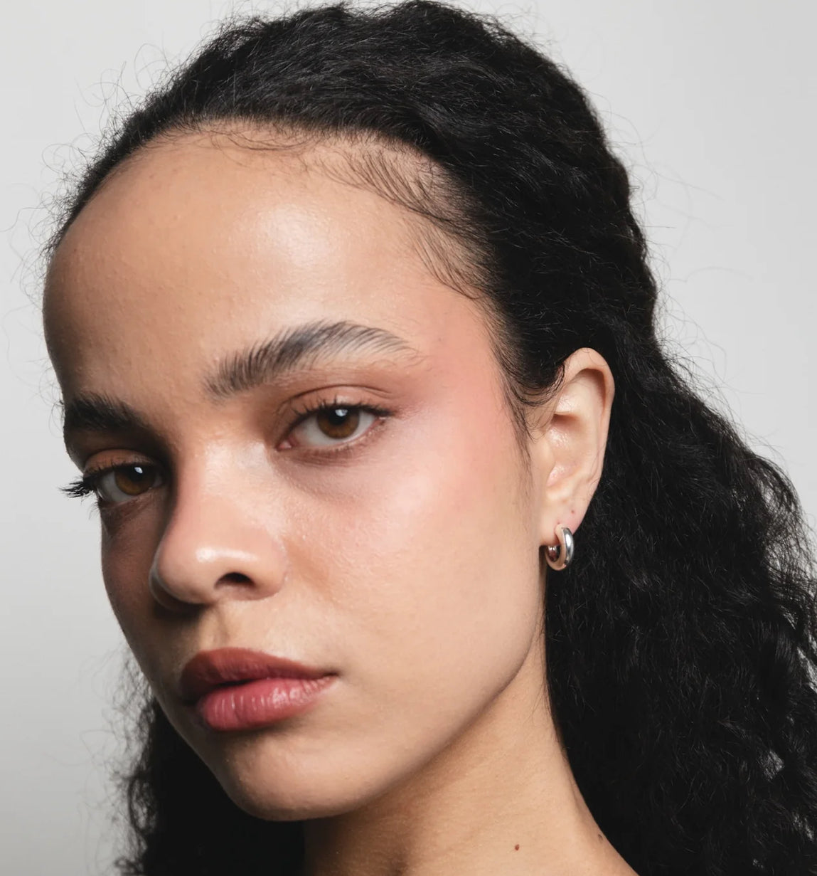 SS25 - Wolf Circus - Classic Hoops | Sterling Silver - on model 2