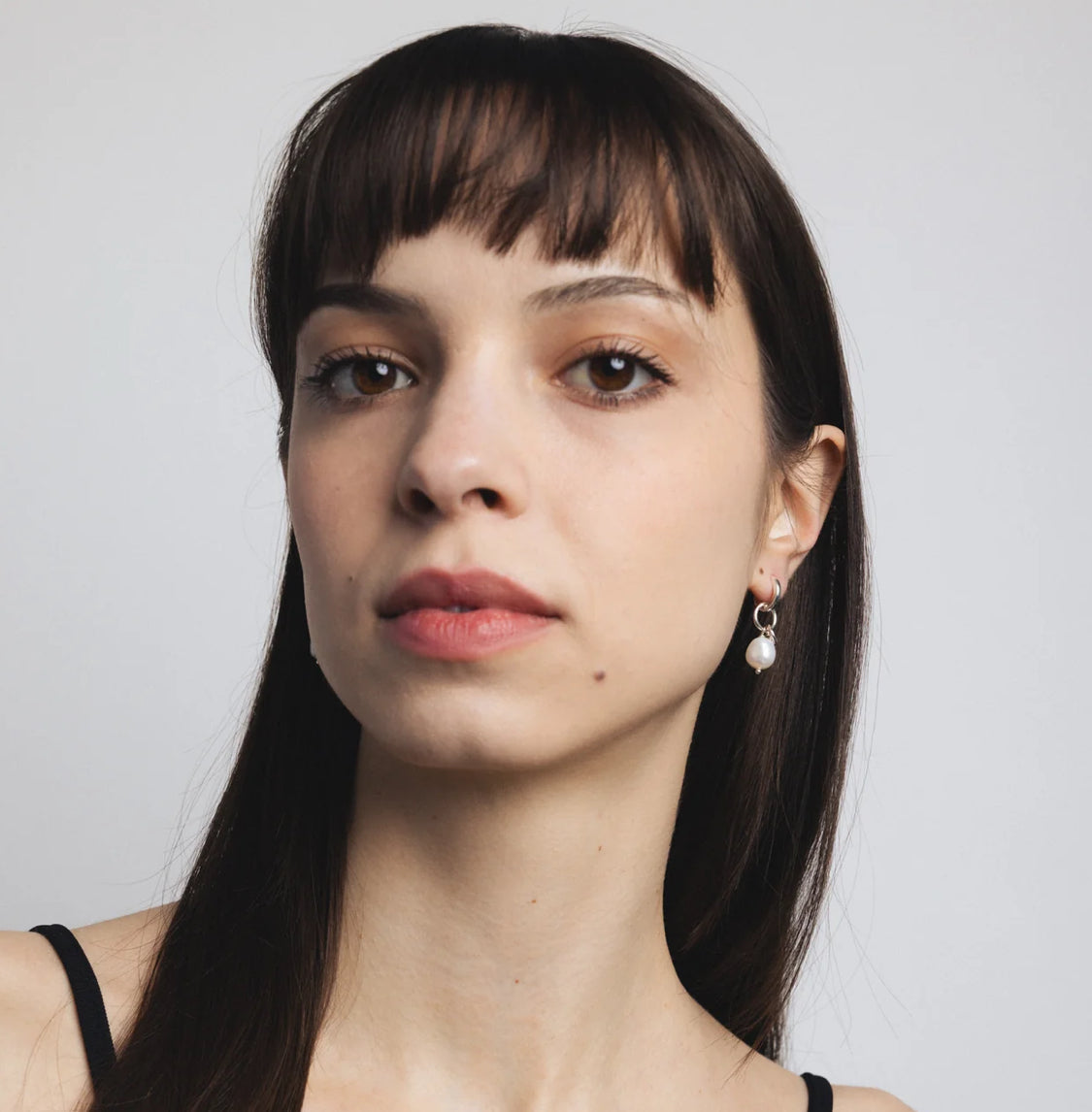SS25 - Wolf Circus - Maya Earrings | Sterling Silver with Pearl - on model 2
