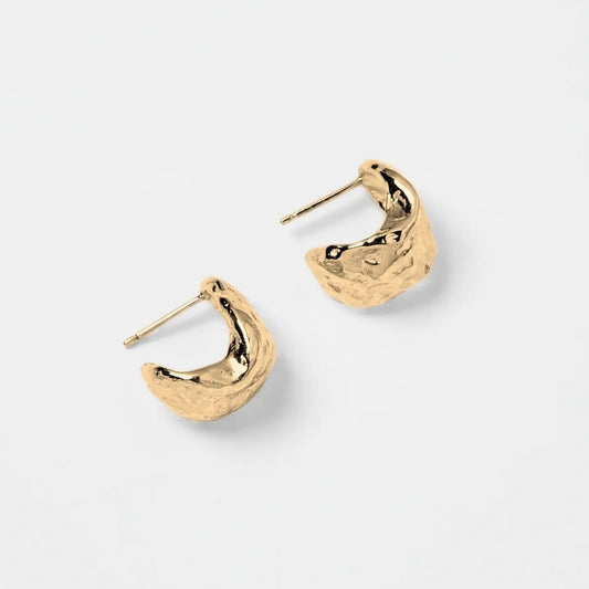 Roden Hoops | Gold | Textured