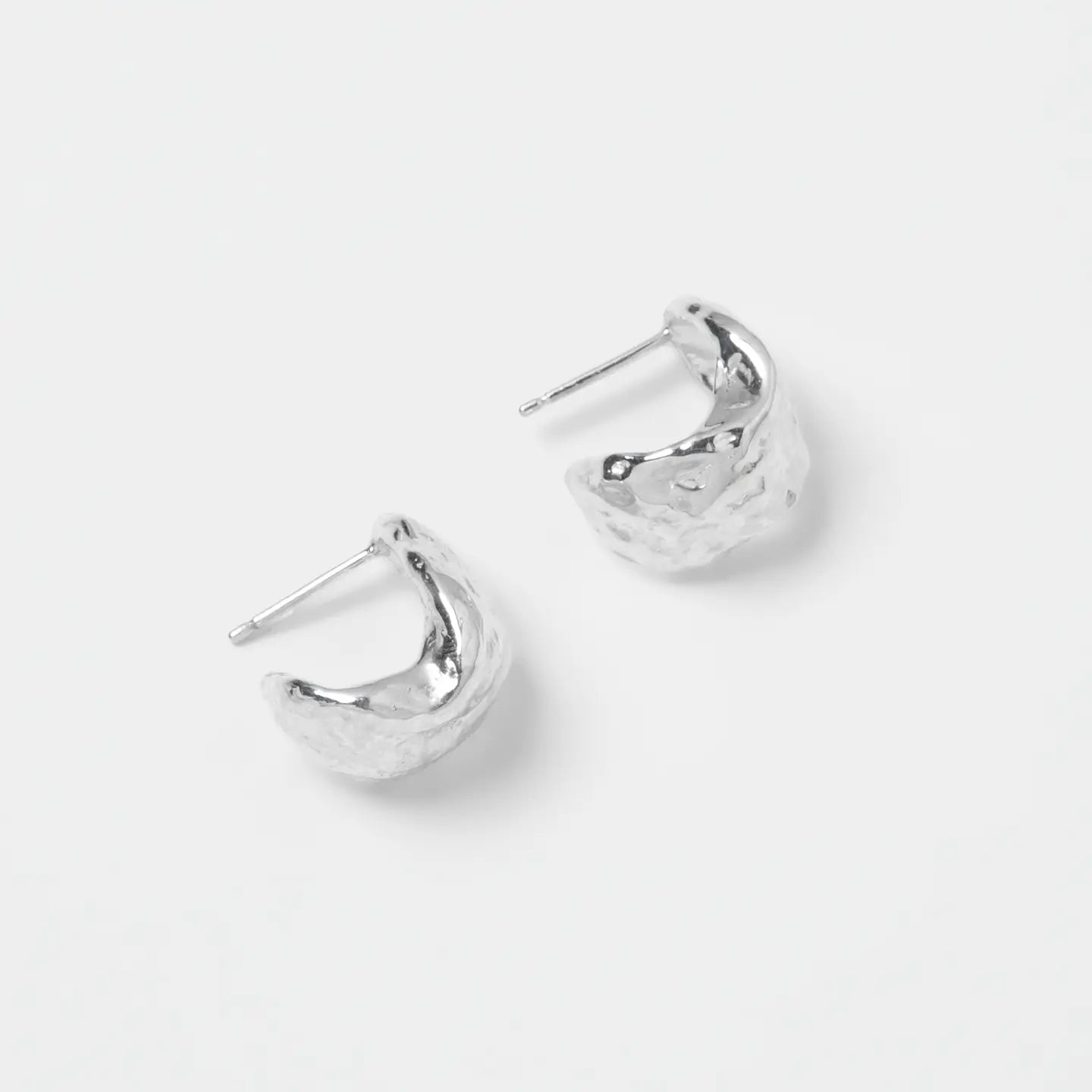 SS25 - Wolf Circus - Roden Hoops | Sterling Silver | Textured - on display 2