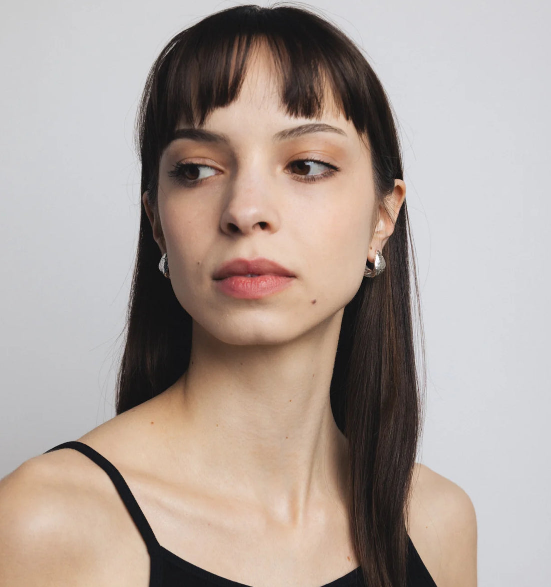 SS25 - Wolf Circus - Roden Hoops | Sterling Silver | Textured - on model 3