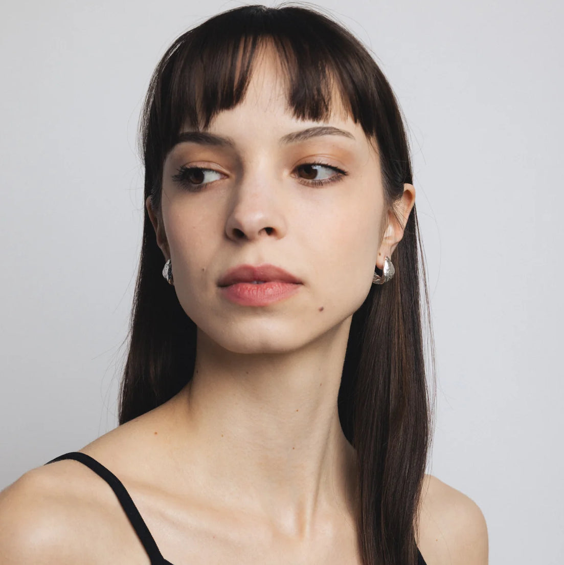 SS25 - Wolf Circus - Roden Hoops | Sterling Silver | Textured - on model 3