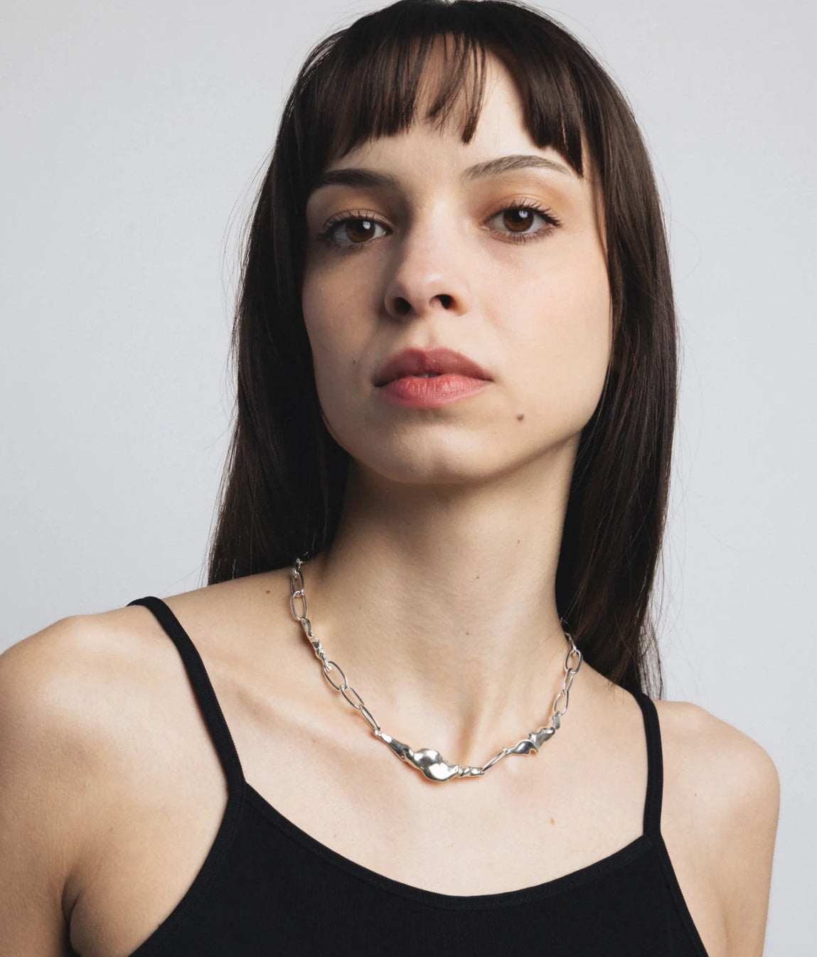 SS25 - Wolf Circus - Tidal Necklace | Sterling Silver - on model 4