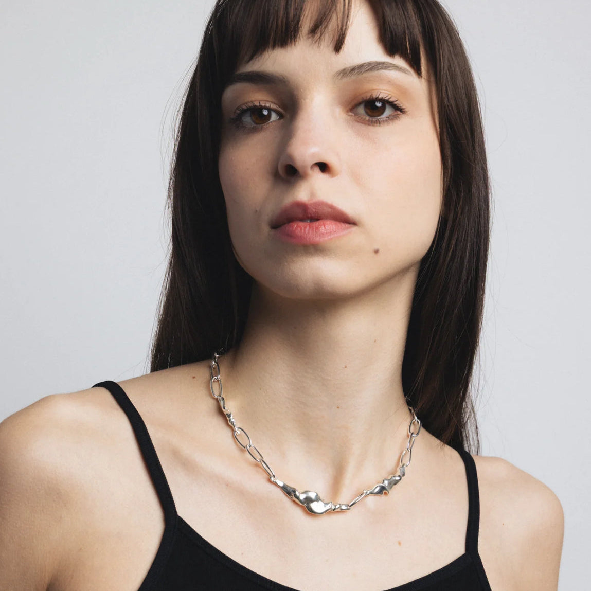 SS25 - Wolf Circus - Tidal Necklace | Sterling Silver - on model 4