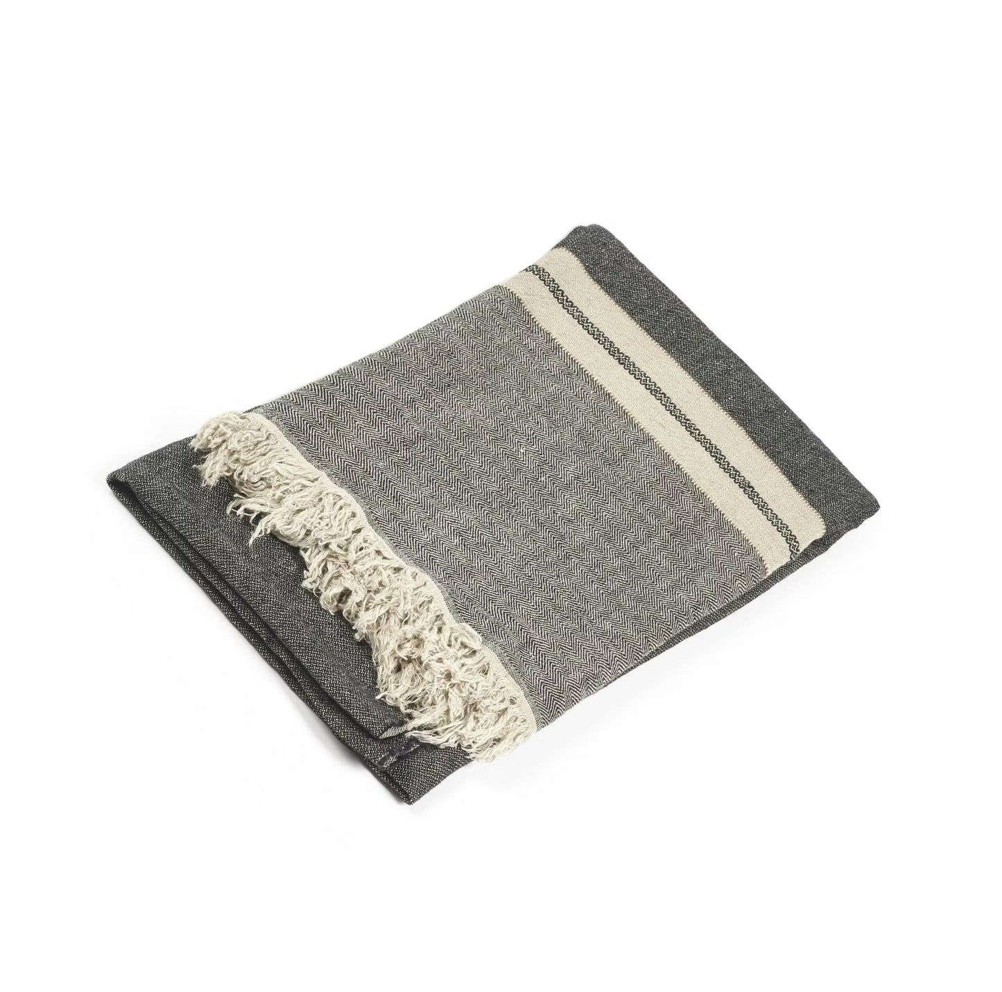LIBECO | The Belgian Towel | Black Stripe