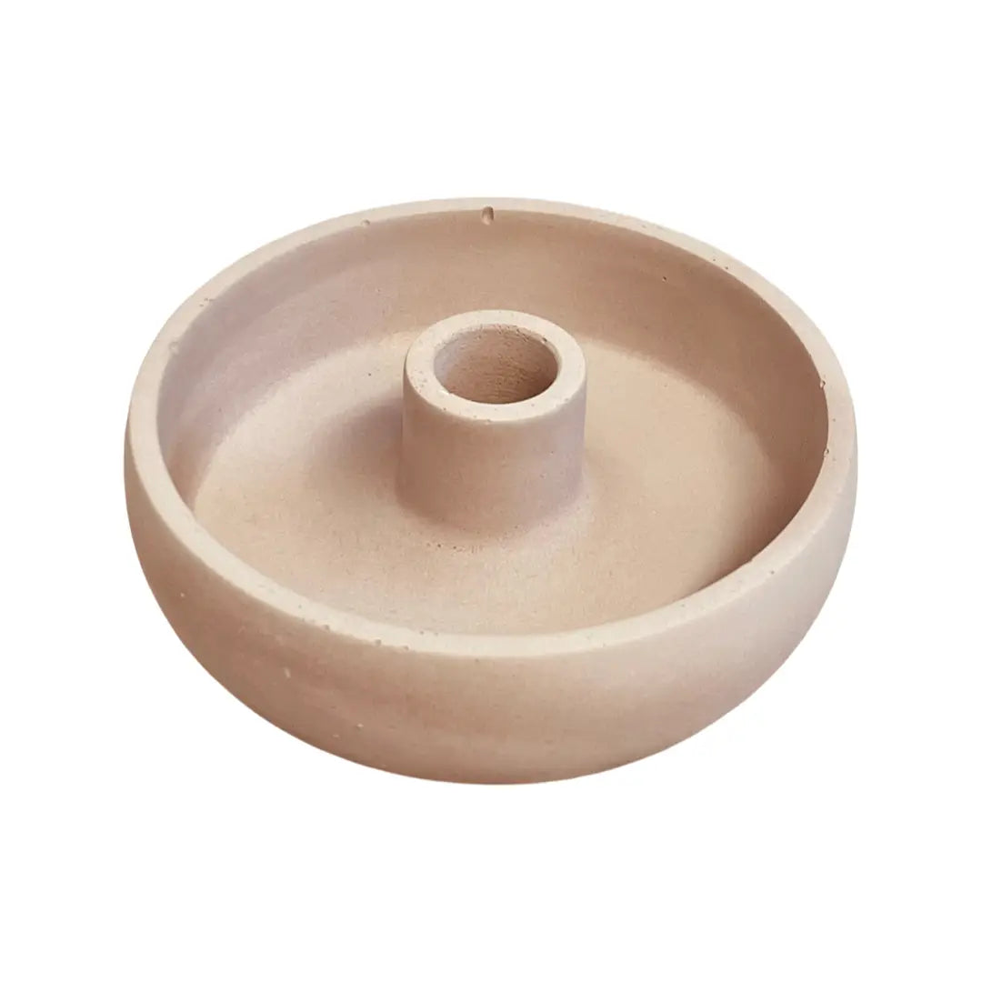 Wind + Willow Co - concrete candlestick with bowl base 4