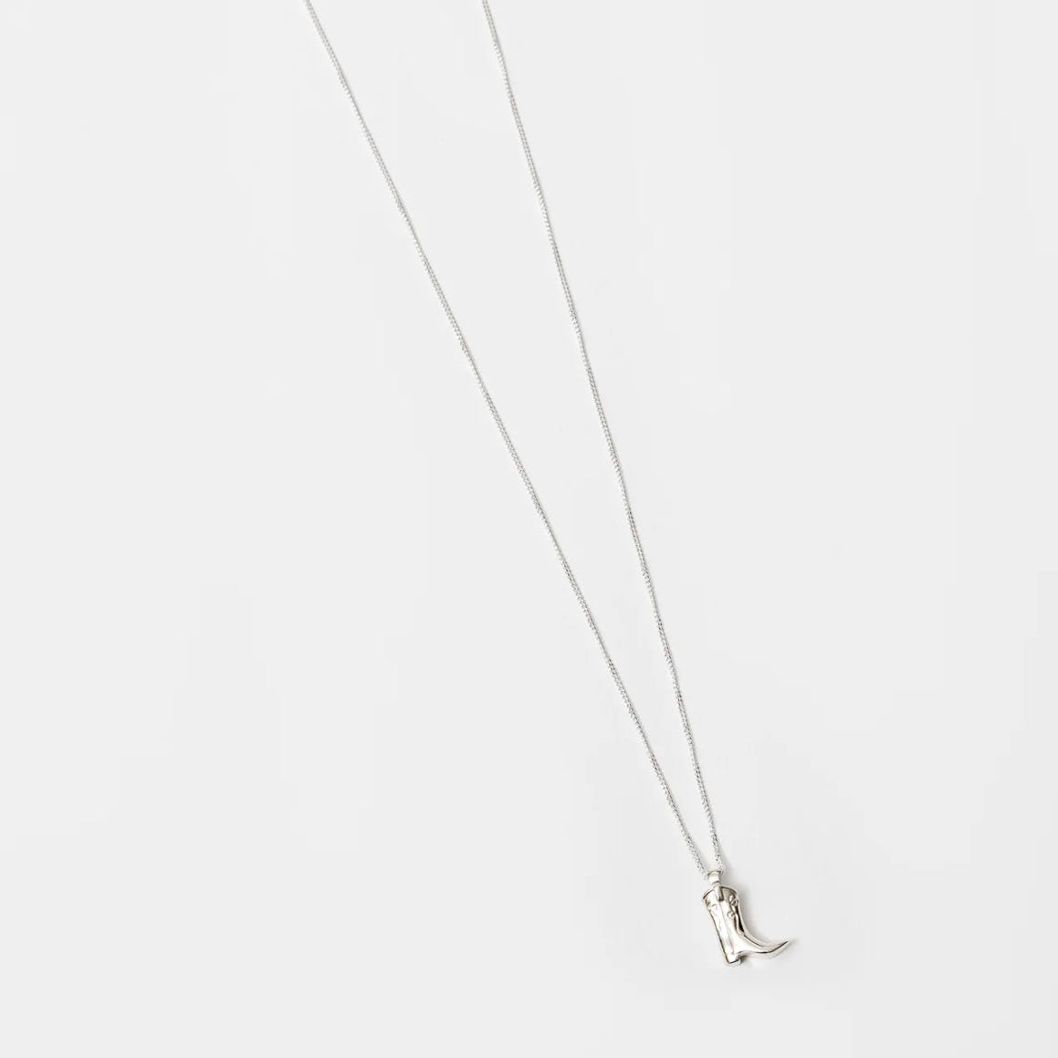 Wolf Circus Cowboy Boot Necklace, Sterling Silver