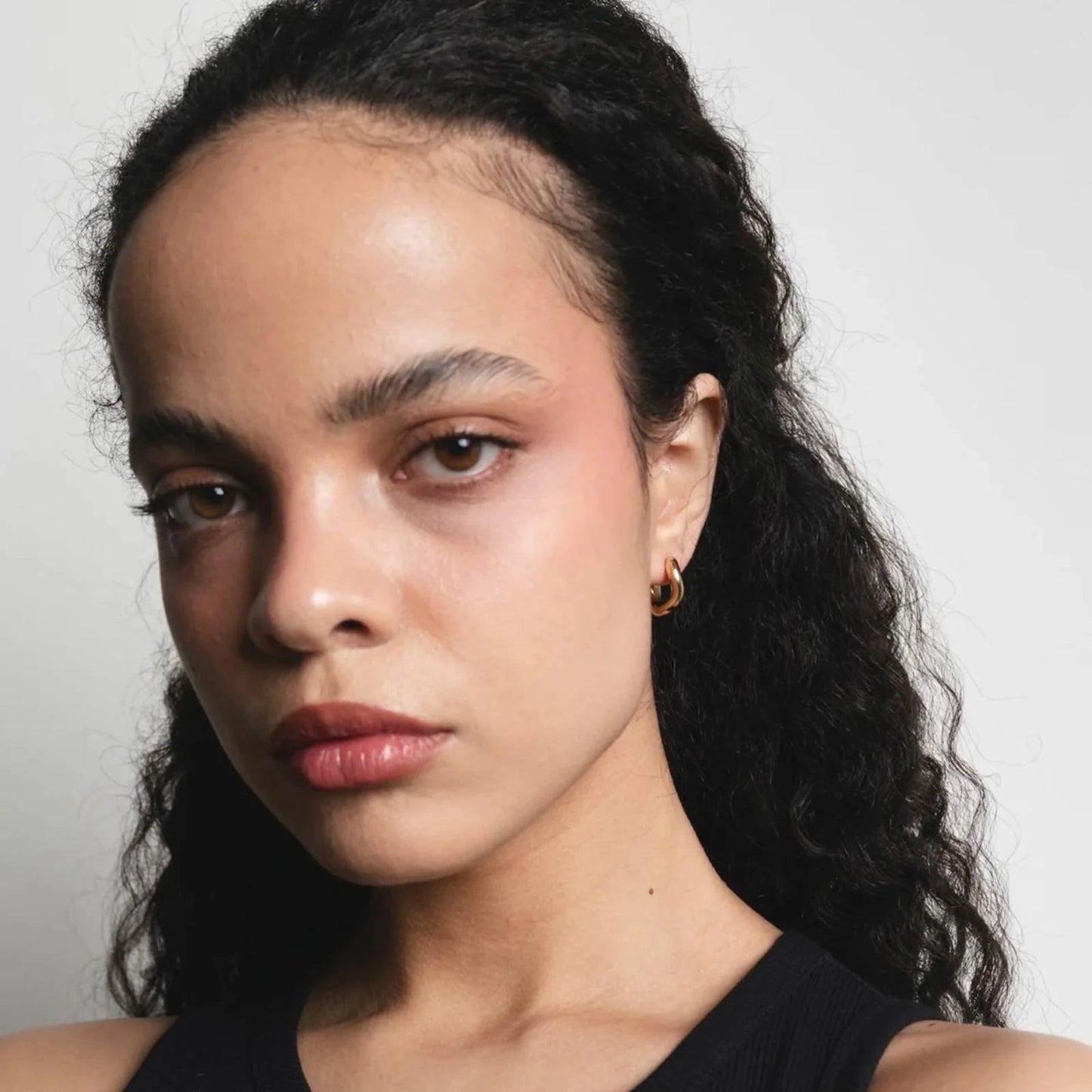 Wolf Circus Rowan Hoops in Gold on Model