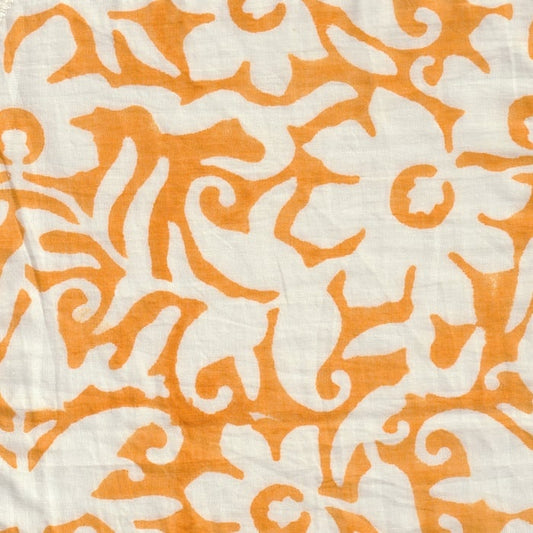 Hand Block printed Cotton Pillowcase Set | Gold Tone