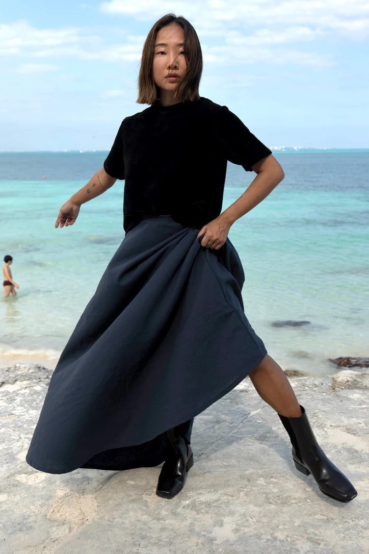 Savannah Skirt in Indigo
