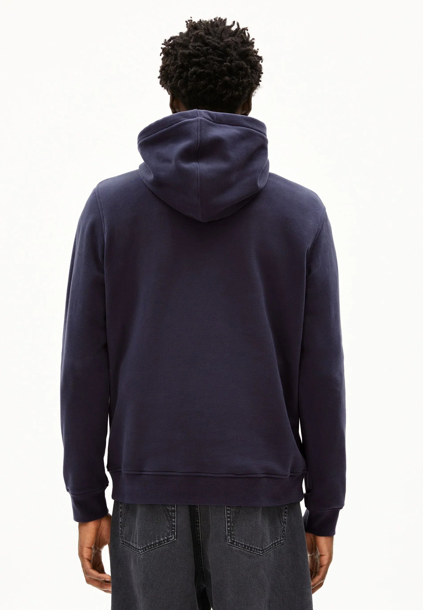 Men's ARMEDANGELS Canada Navy Hoodie with Adjustable Hood and Soft Cotton Fabric