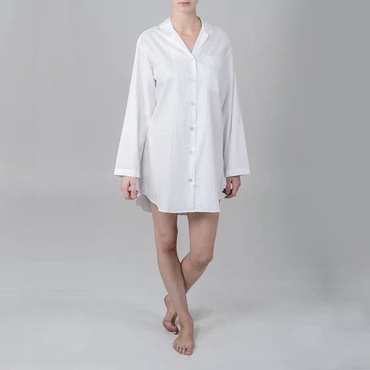 St Genève | Pallermo Sleep Shirt | White