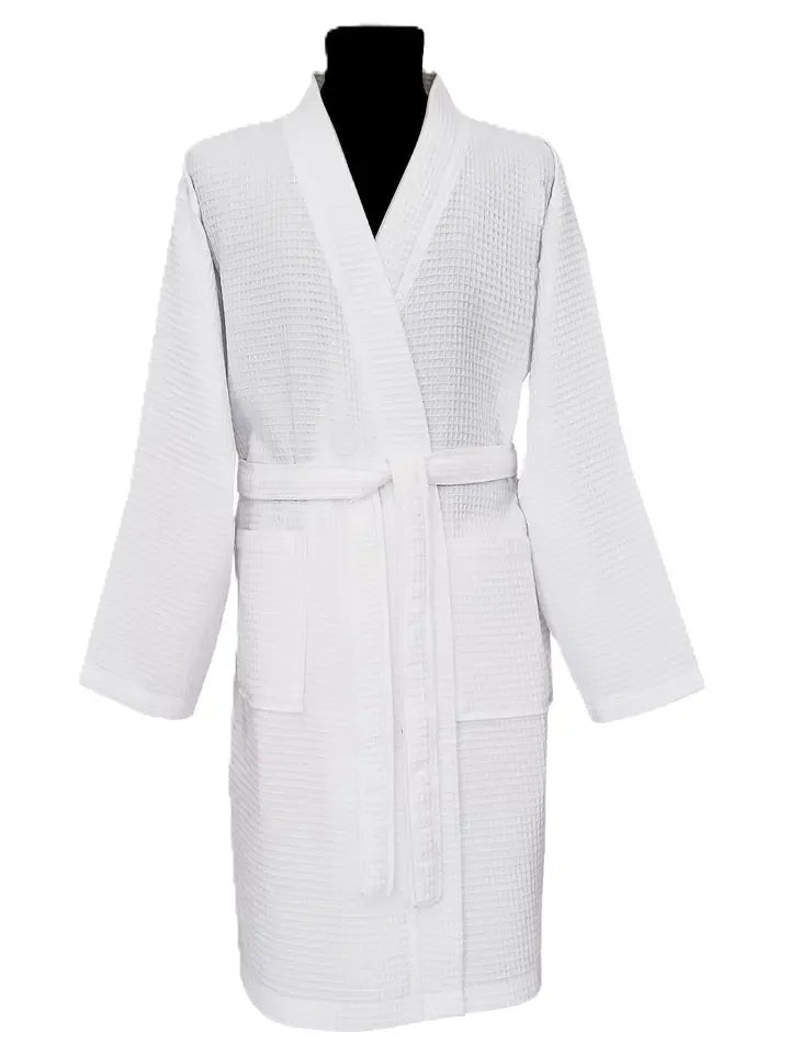 Cotton Waffle Kimono Bathrobe