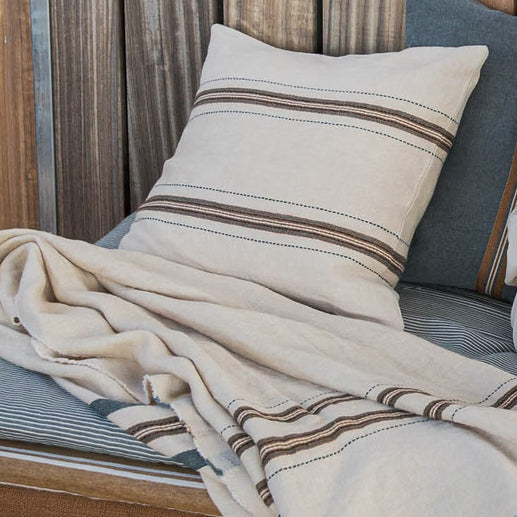 Libeco Tinos Linen Throw Blanket and Pillow