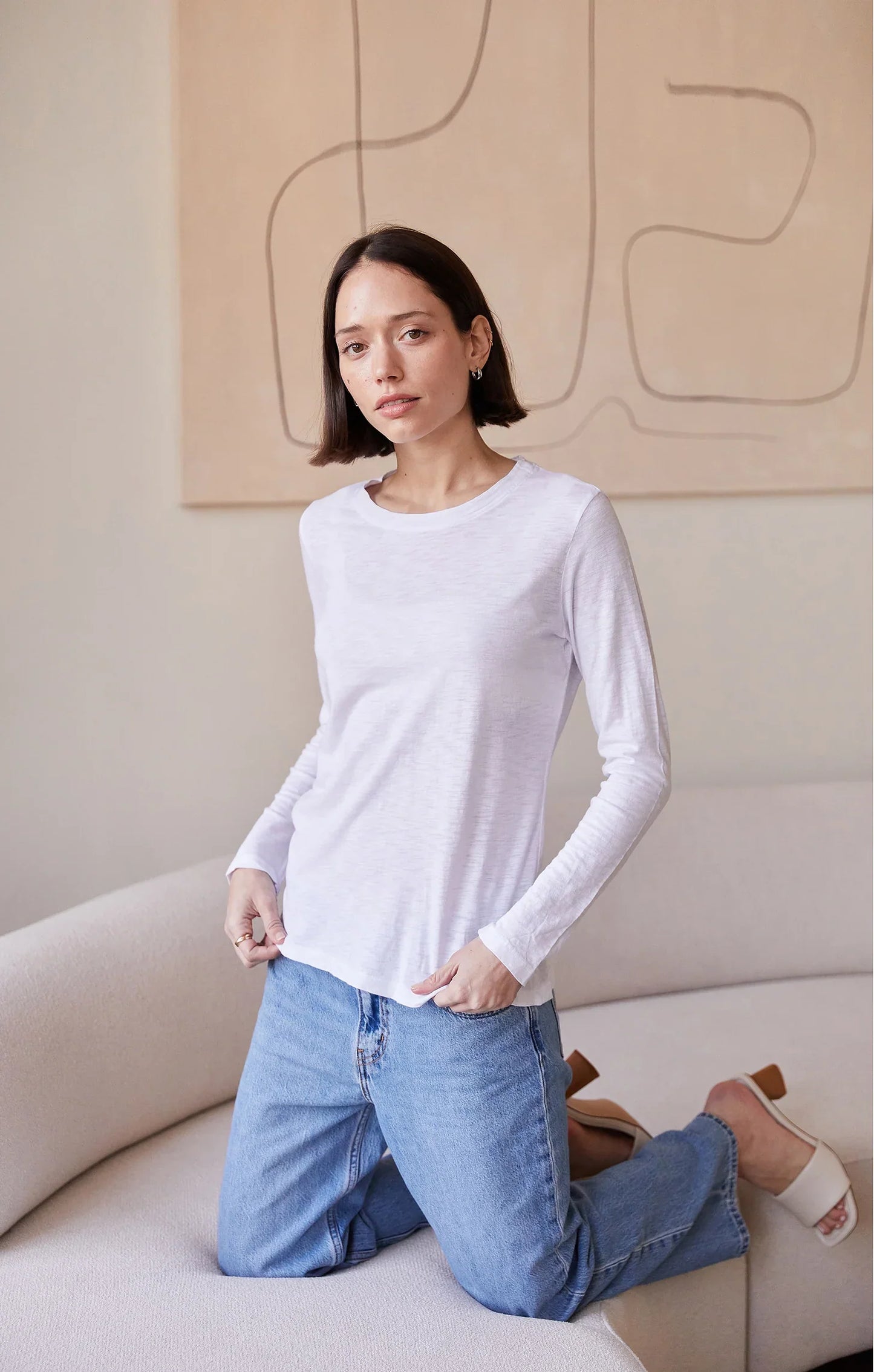 SS24 - It is Well L.A  Everyday Crewneck Long Sleeve in Salt