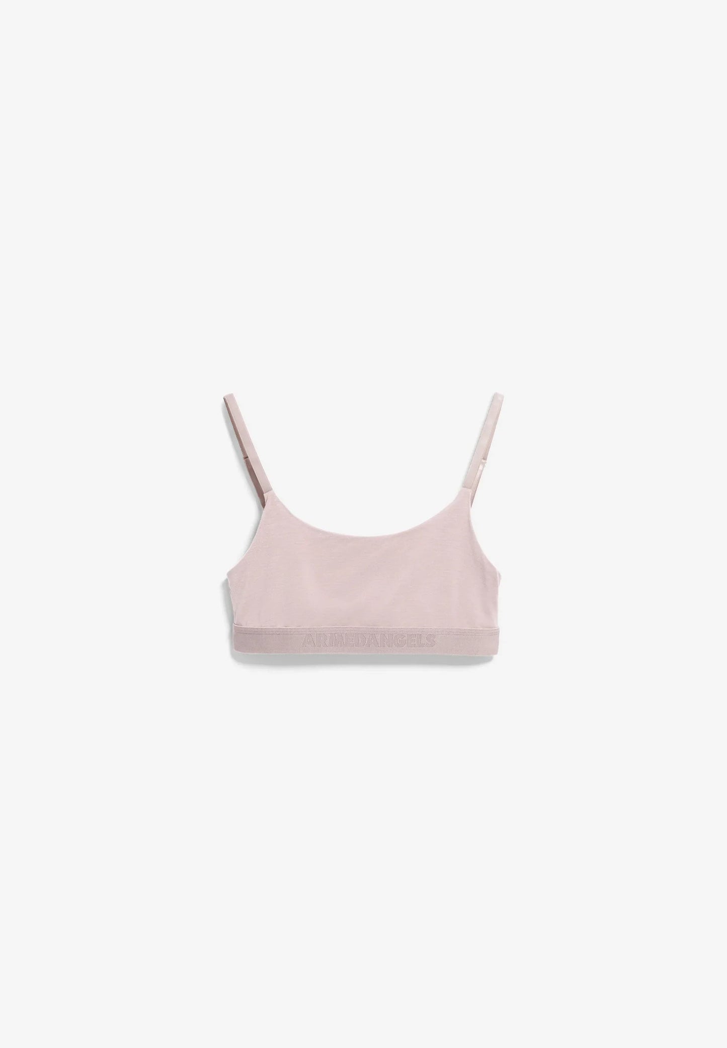 TOVAA Bralette - ARMEDANGELS Canada in grey blush natural bra canada kelowna front view flat lay