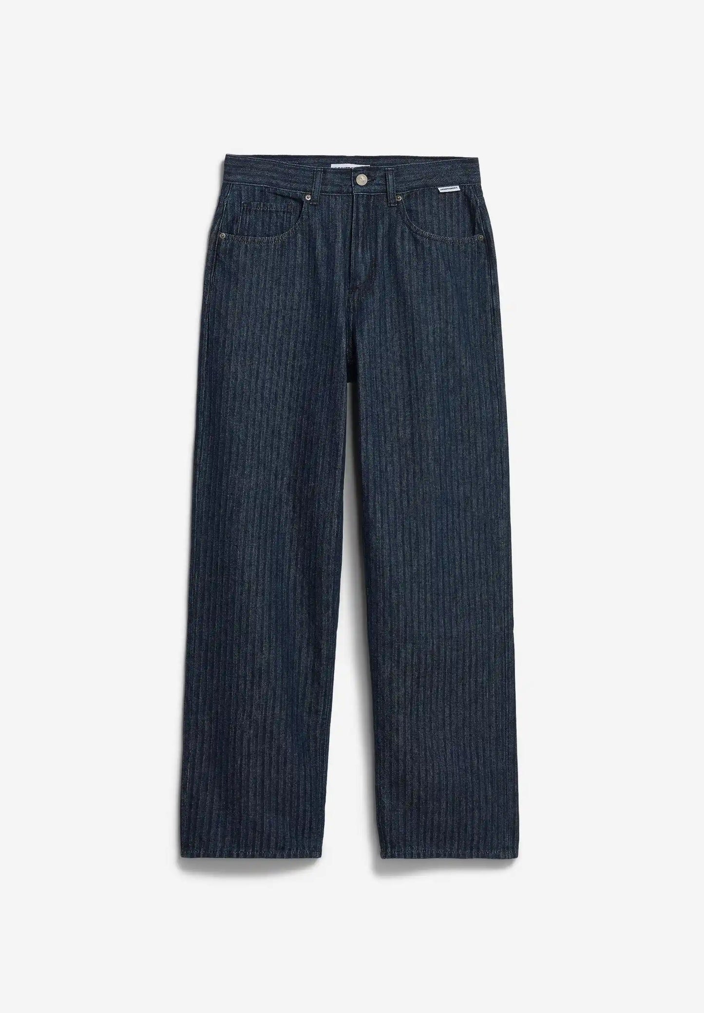 ARMEDANGELS Canada – HAAYI Herringbone Baggy Jean in Rinse front flatlay view