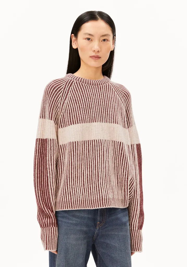 Rib Knit Sweater with Artwork- ARMEDANGELS Canada