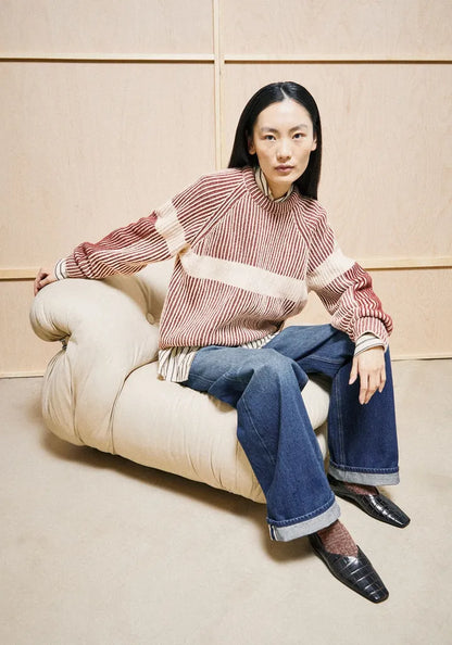 Rib Knit Sweater with Artwork- ARMEDANGELS Canada