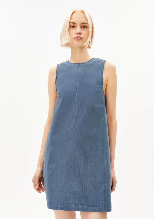 Corduroy Mini Dress in Dusty Moon- ARMEDANGELS Canada