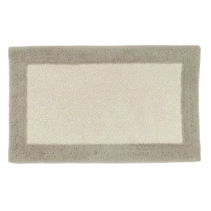 Rectangular bath mat with a two-tone design on a white background