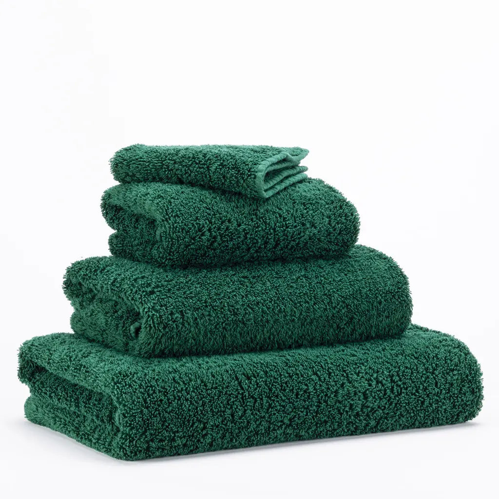 Abyss & Habidecor Super Pile Towels in British Green