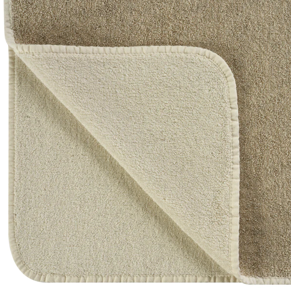 Closeup of Abyss & Habidecor Lino Two-tone towel in Ecru