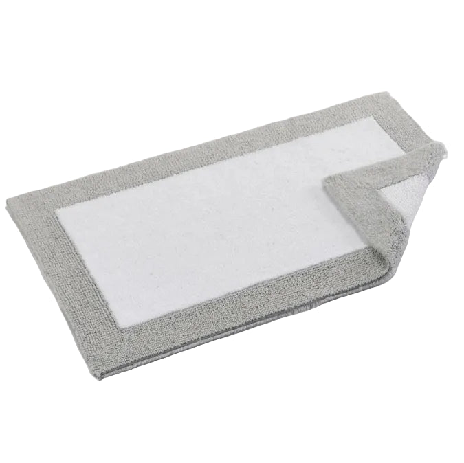 Gray bath mat on a white background