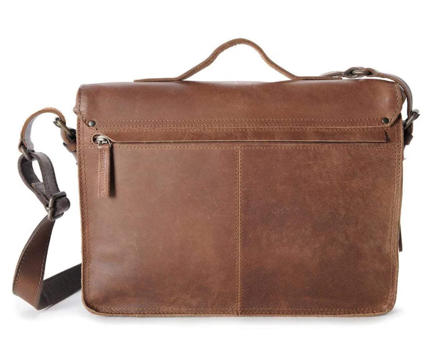 Aunts & Uncles - Buddy Messenger Bag in Hazelnut - back 2 