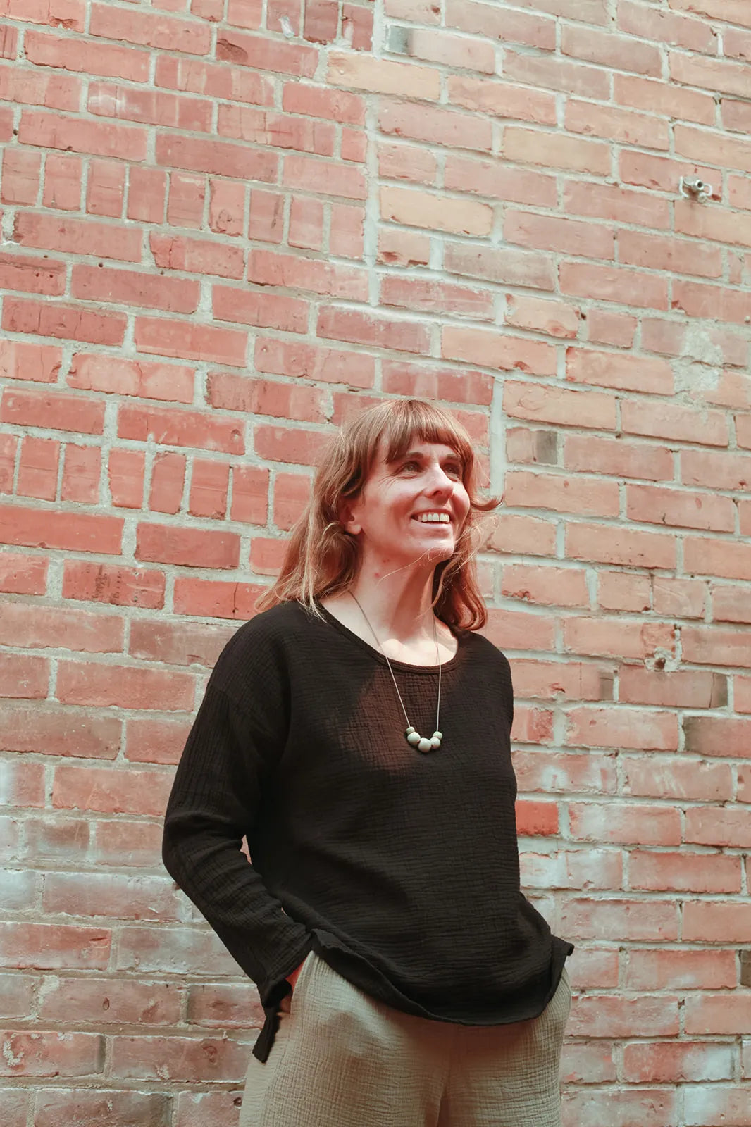 FW23 - It is well L.A Organic Gauze top long sleeve in black  