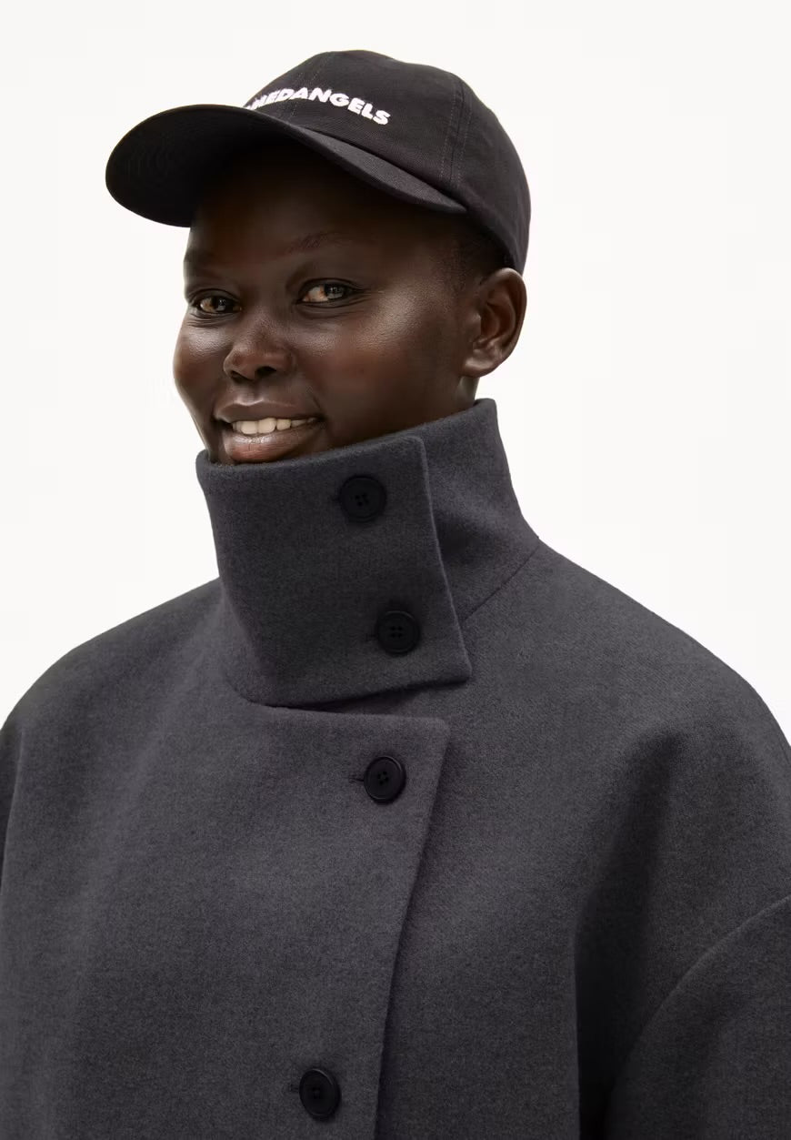 FW24 - Armedangels - Majelaa Jacket in Steel Melange - close-up collar 3