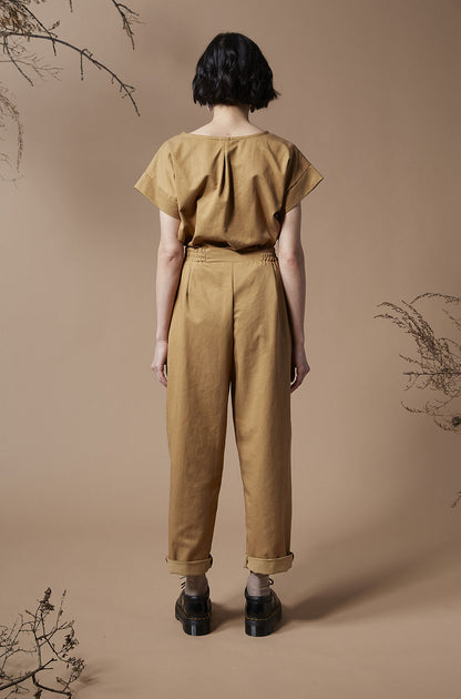 FW24 - Joseph Pants in  Camel Twill - Below - On model back 3