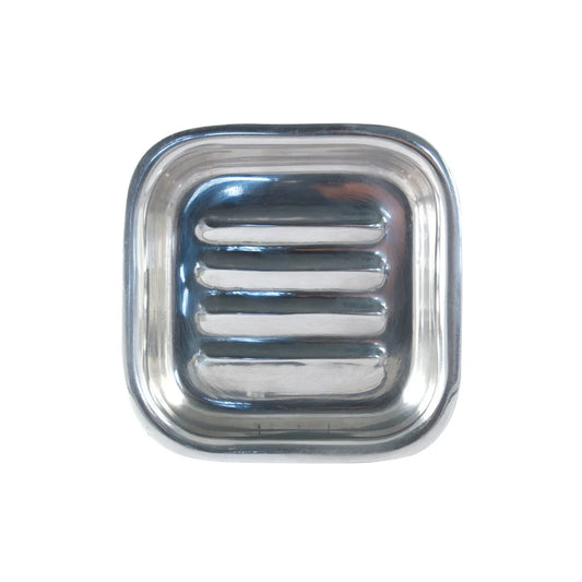Aluminum square soap dish