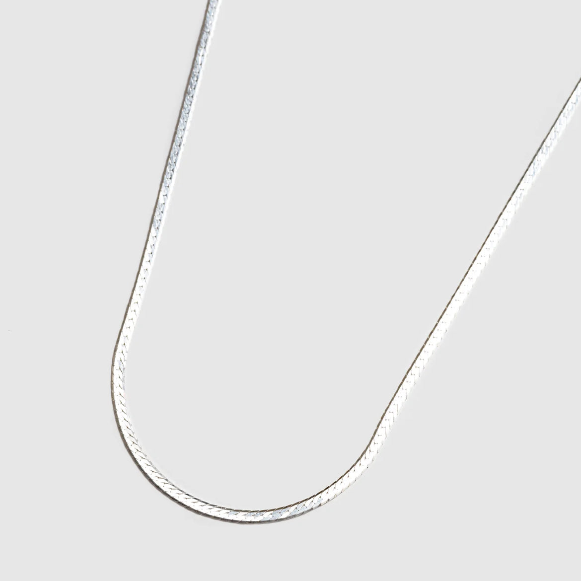 Wolf Circus Herringbone Chain Necklace in Sterling Silver