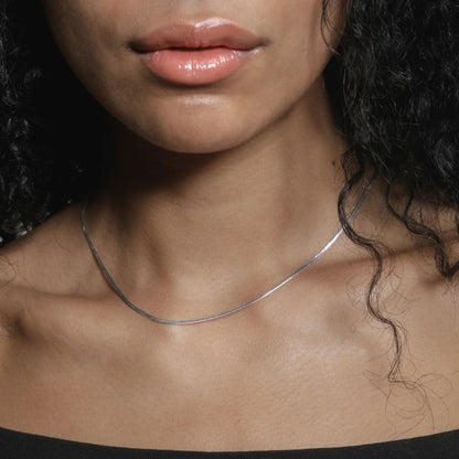 Wolf Circus Herringbone Chain Necklace in Sterling Silver