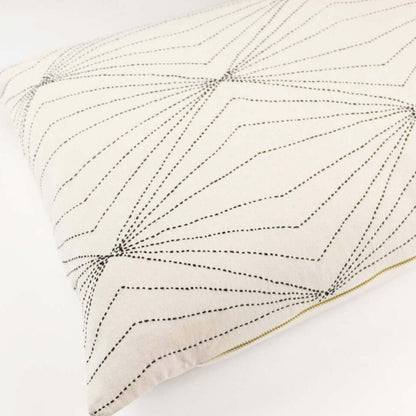 Anchal Lumbar Pillow with Prism Design, in Bone