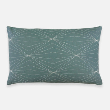 Anchal Lumbar Pillow with Prism Design, in Spruce