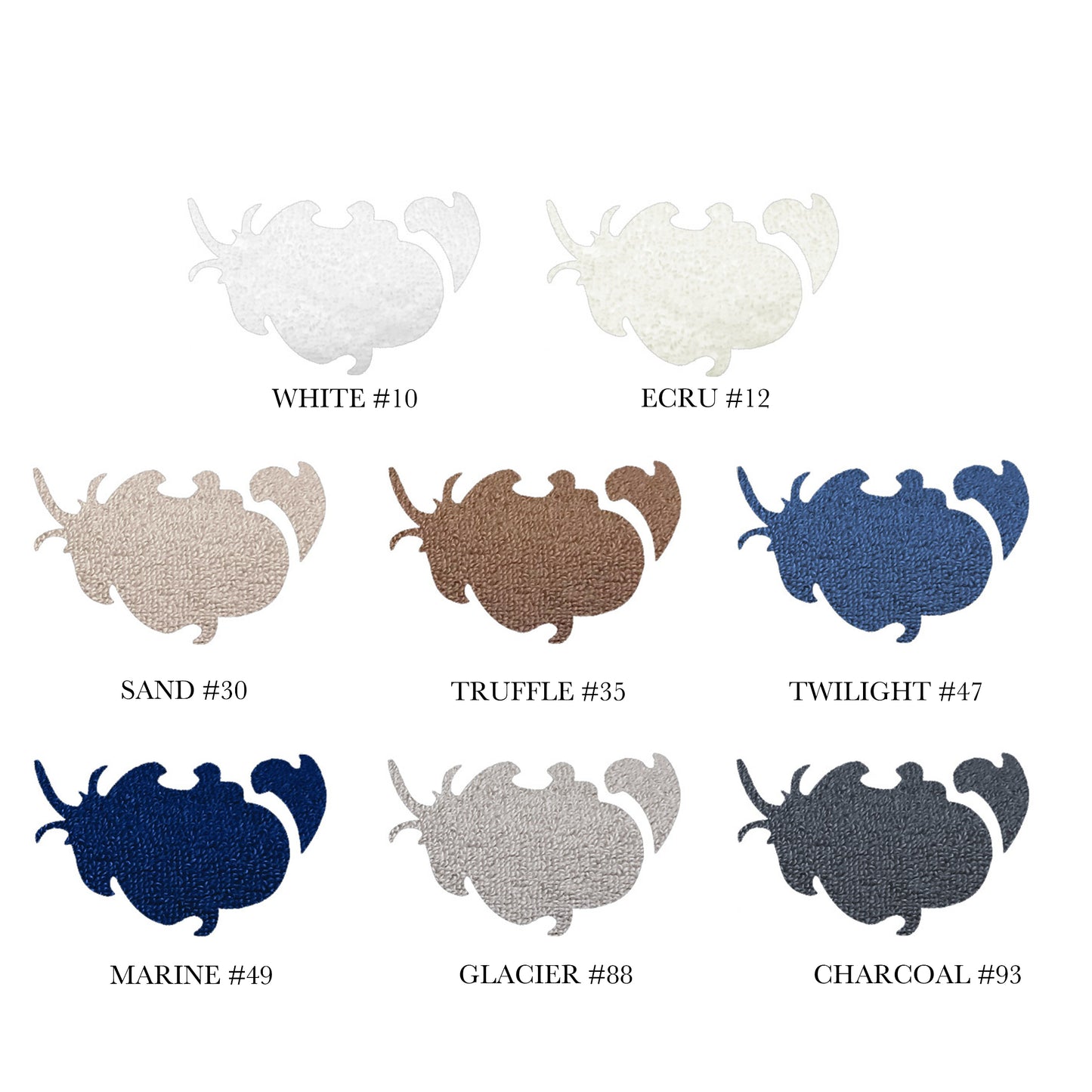 Cuddle Down Port Plush Tub Mat Colour Swatches