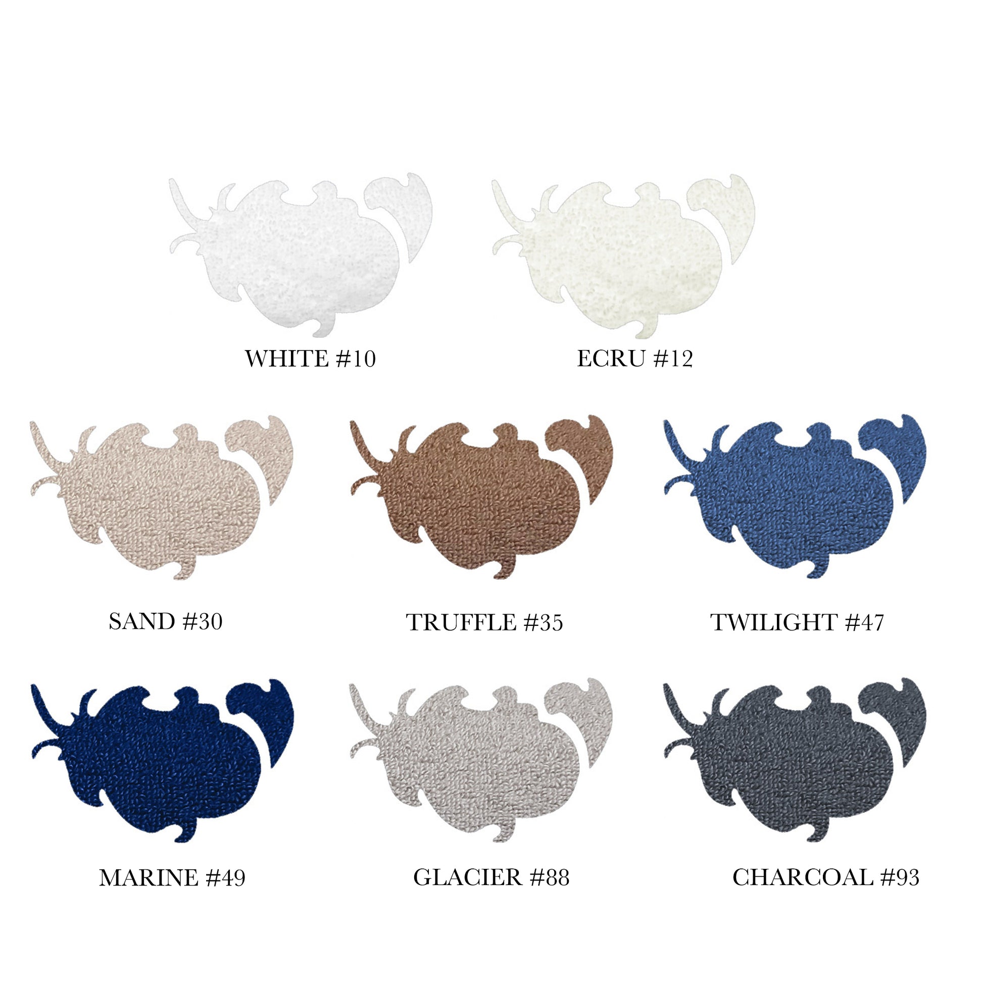 Cuddle Down Port Plush Tub Mat Colour Swatches