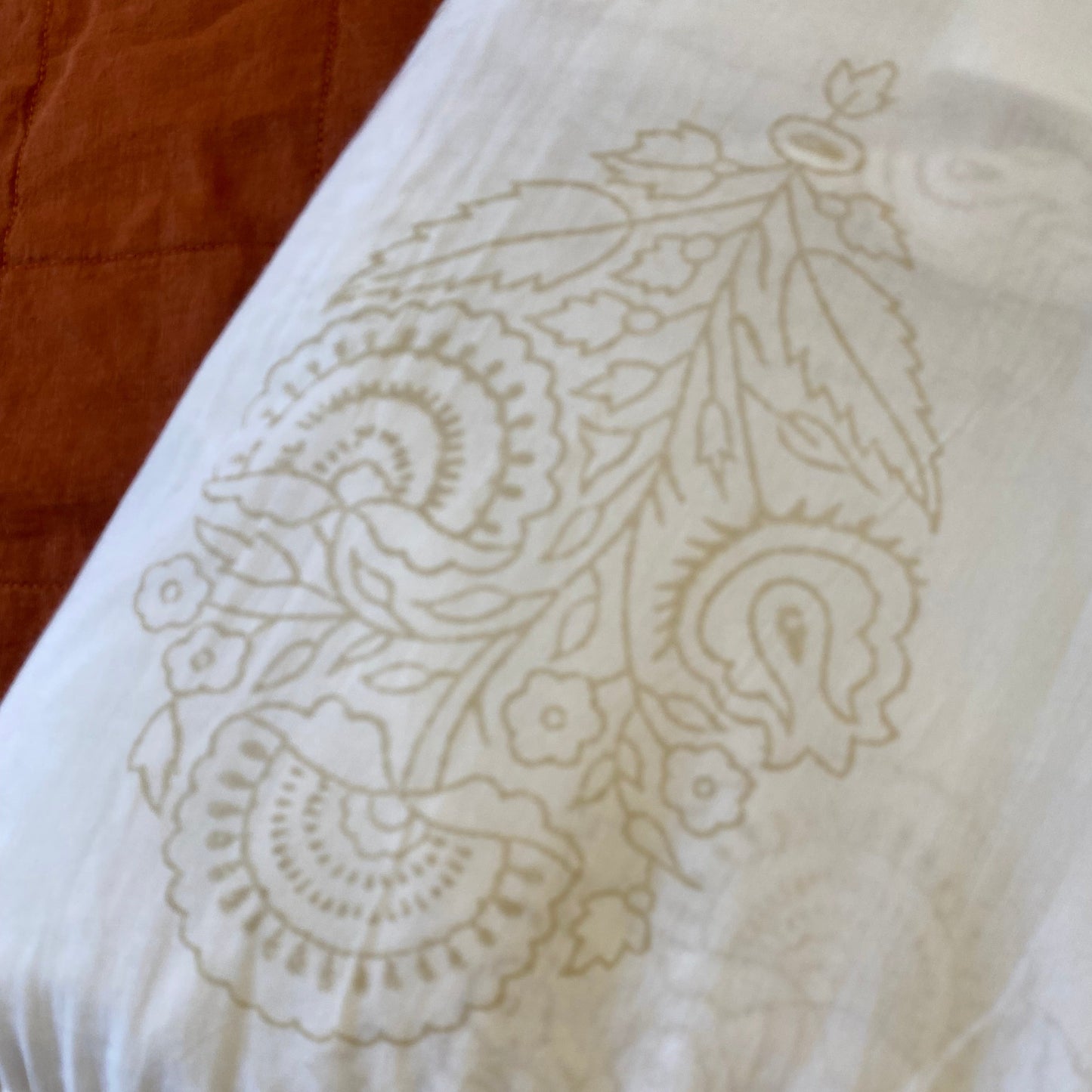 Hand Block Printed Cotton Duvet Cover | Queen