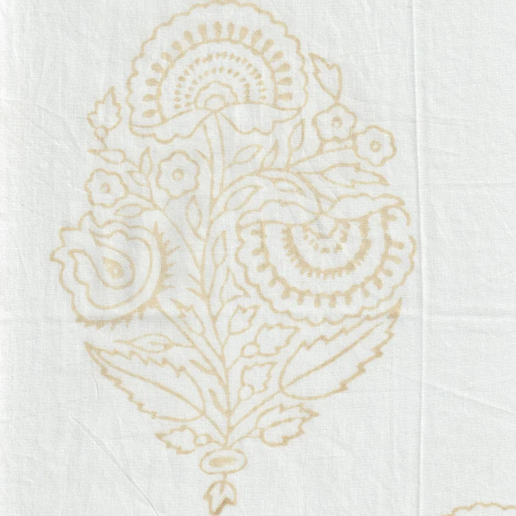 Hand Block Printed Cotton Duvet Cover | Queen