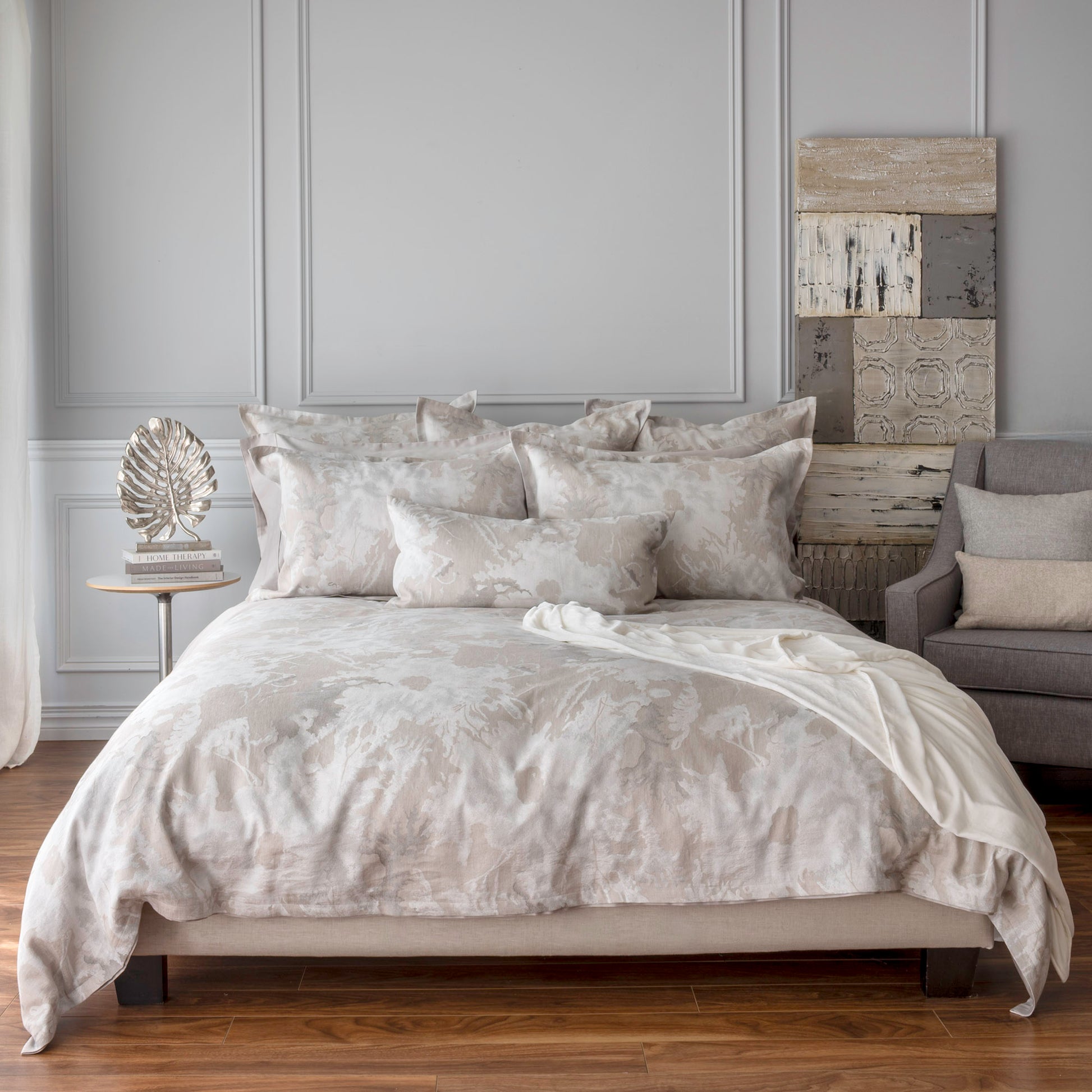 St Geneve Blossom Duvet Cover in Oyster