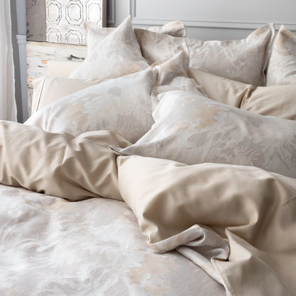 St Geneve Blossom Duvet Cover in Parchment with Capri Sand Backing