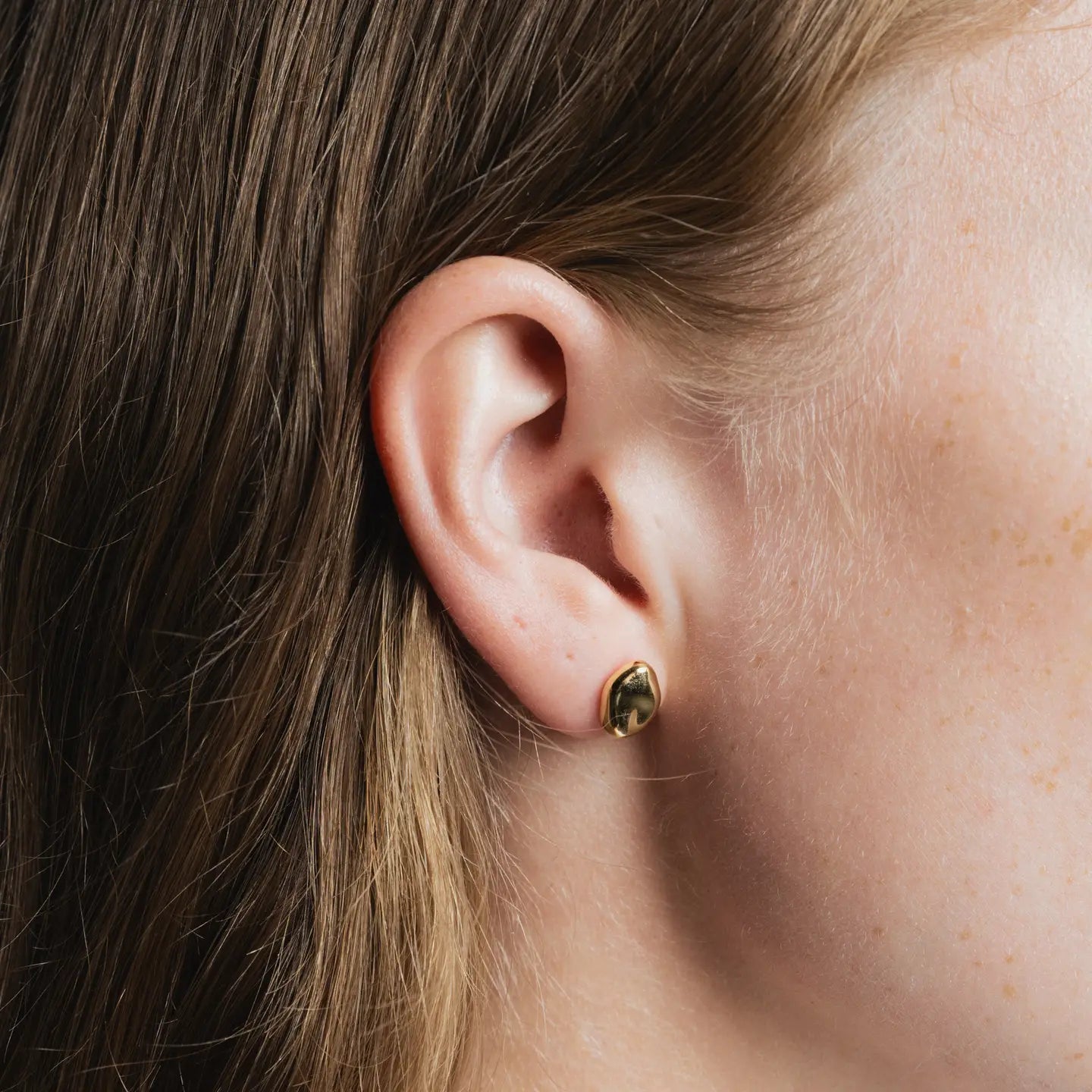 Bean Study Earrings in Gold from Wolf Circus, Lifestyle