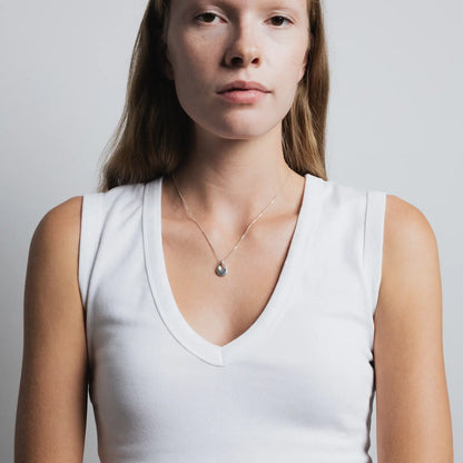 Florence Pendant Necklace in Sterling Silver, by Wolf Circus Jewelry, Lifestyle