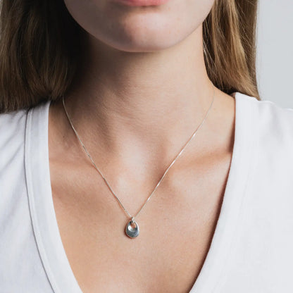 Florence Pendant Necklace in Sterling Silver, by Wolf Circus Jewelry, Lifestyle