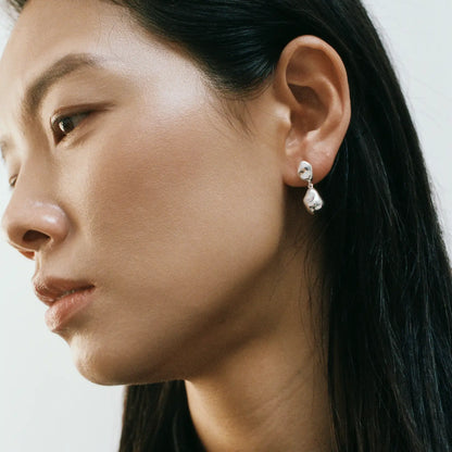Pinto Earrings in Sterling Silver from Wolf Circus, Lifestyle