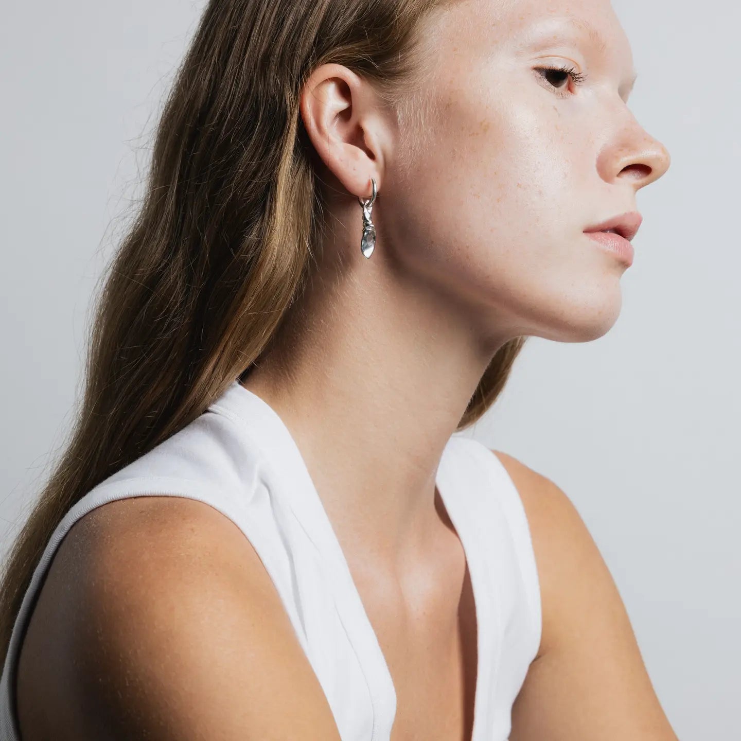 Tidal Hoops in Sterling Silver from Wolf Circus, Lifestyle