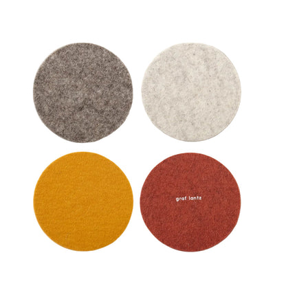 Bierfilzl Merino Round Coaster | Multi 4pc Desert Sun